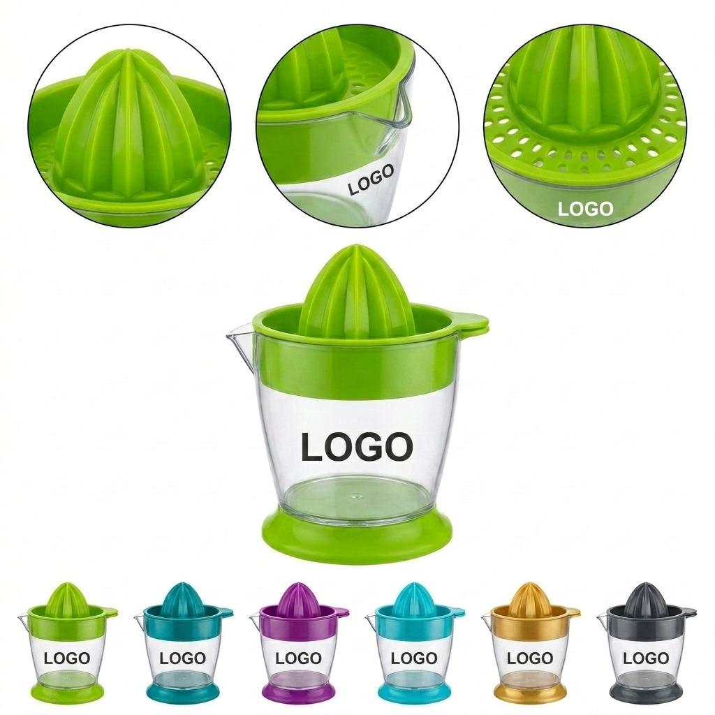 Portable BPA-Free Lemon Juicer with Dome Lid and Promotional Branding Space
