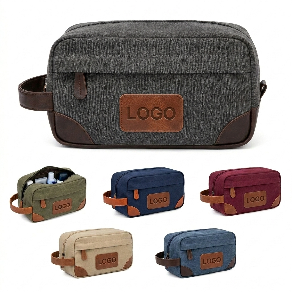 Water-Resistant Polyester Travel Toiletry & Cosmetic Organizer Bag