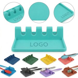 Silicone Spoon and Spatula Holder with Drip-Catching Base