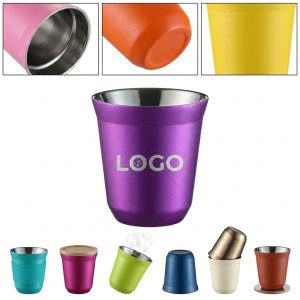 Customizable Double-Wall Insulated Stainless Steel Espresso Mug