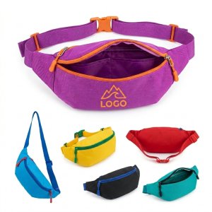 Vibrant Reflective Sports Waist Pack with Multiple Pockets