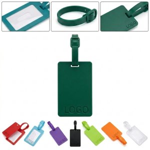 Vibrant PVC Solid Color Luggage Tags for Travel Bags